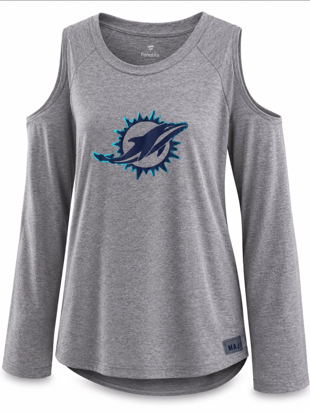 Fanatics Miami Dolphins ‘Team Ambition’ Cold-Shoulder T-Shirt